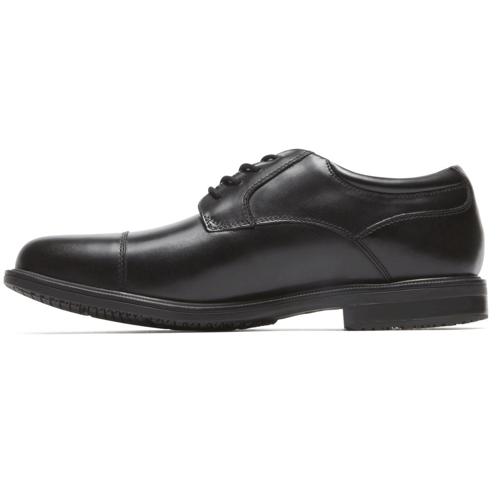 Rockport Dress Shoes For Mens Black - Essential Details II Cap Toe - GM6021954